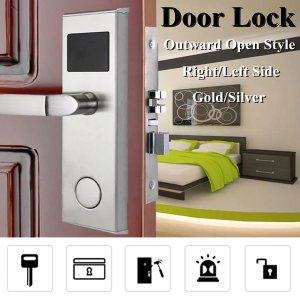 RFID Digital Card Key Stainless Steel Intelligent Unlock Hotel Door Lock System Anti- rust and Anti-corrosion Stable Memory