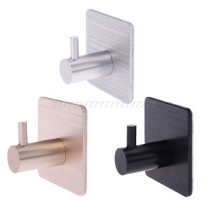 Self Adhesive Home Kitchen Wall Door Hook Key Rack Kitchen Towel Hanger Aluminum O30 19 dropship
