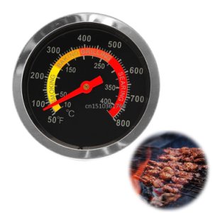 Stainless Steel Barbecue BBQ Smoker Grill Thermometer Temperature Gauge 10-400 degrees #Y05# #C05#