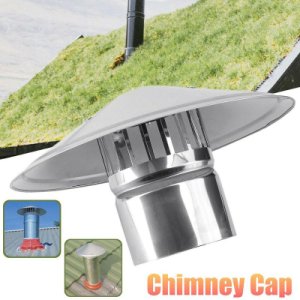 Stainless Steel Roof hood chimney Weathered Mushroom Shaped Lid Chimney Cover Roof Cowl Chimney Cover with Rain Snow Cover
