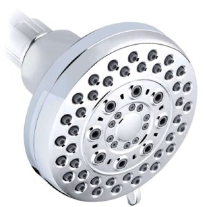 THGS 5 Function Shower Head,High Pressure,4 inch Chrome Luxury Showerhead,Massage Shower Experience,Wall-Mounted,Easy Installa