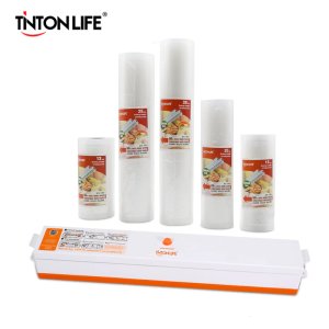 TINTON LIFE Vacuum Food Sealer With 5 Rolls Vacuum Sealer Bag(12X500cm,15X500cm,20X500cm,25X500cm,28X500cm)
