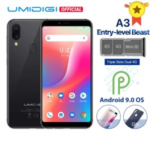 UMIDIGI A3 Android 9.0 Global Band 5.5incell HD+display 2GB+16GB smartphone Quad core 12MP+5MP Face Unlock Dual 4G Mobile phone