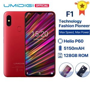 UMIDIGI F1 Android 9.0 6.3 FHD+ 128GB ROM 4GB RAM Helio P60 5150mAh Big Battery 18W Fast Charge Smartphone 16MP+8MP In stock