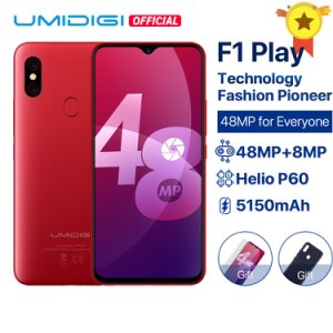 UMIDIGI F1 Play Android 9.0 48MP Super Cameras 5150mAh 6GB RAM 64GB ROM 6.3FHD+ Helio P60 Global Version Smartphone Dual 4G 18W