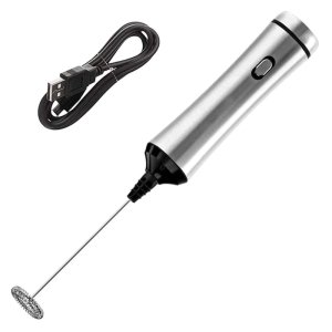 Usb Chargeable Double Spring Whisk Head Electric Milk Frother Milk Foamer Mixer