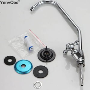 Water filter parts Stainless Steel Faucet sets With pipe connector Water purifier Tap Kitchen RO Faucet 1/4 Inch Connect Hose