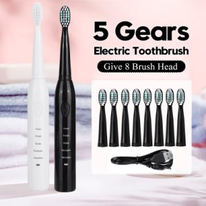 Waterproof Electric Toothbrush USB Rechargeable Automatic Tooth brush with 4 Brush Heads Oral Hygiene Health Product