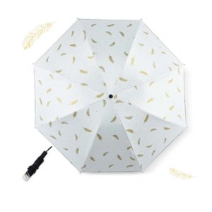 Windproof Mini Feather Umbrella Rain Women Durable Folding Sun Umbrellas Portable Sunscreen Female Parasol
