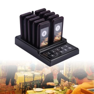 Wireless Calling Pagers System Restaurant Paging Queue System 10 Buzzers Receivers Pager for Restaurants Food Church restaurante