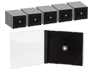 Pearl 50 boîtiers range-cd double noir