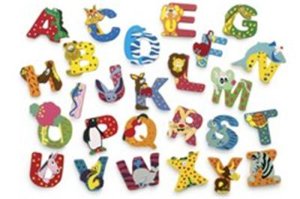 décoration lettres de l'alphabet en bois lettre G