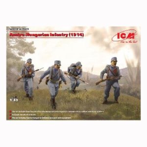 Figurines militaires infanterie austro-hongroise 1ère guerre mondiale et 4 figurines icm