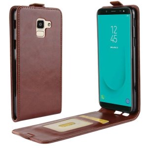 Housse étui intégré en cuir avec plusieurs poches pour Samsung Galaxy A9 2018 - Brun -4012