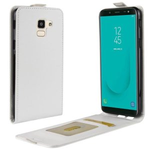 Housse étui intégré en cuir avec plusieurs poches pour Samsung Galaxy J6 (2018) / J600 - Blanc -3994