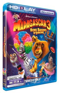 Dreamworks Madagascar 3 bons baisers d'europe blu-ray