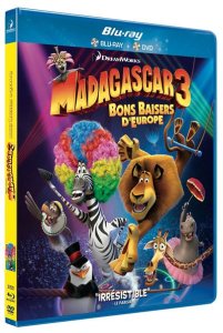 Dreamworks Madagascar 3 : bons baisers d'europe - combo blu-ray + dvd