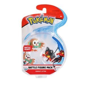 Pack de 2 figurines Pokémon Rowlet et Flamiaou 5 cm
