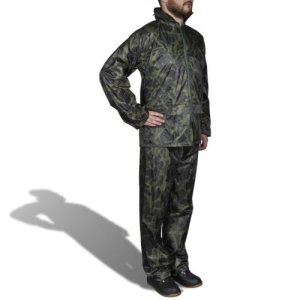 Regenpak 2-delig met capuchon (heren / camouflage / maat XL)