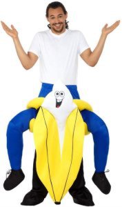 Smiffys 47162 Piggyback Costume banane homme Jaune Taille unique