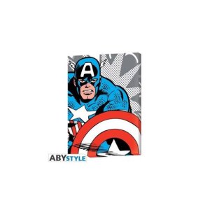 toile marvel - captain america pop art (30x40) - abystyle