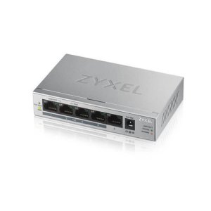 Zyxel GS1005HP Non-géré Gigabit Ethernet (10/100/1000) Argent Connexion Ethernet, supportant l'alimentation via ce port (PoE)