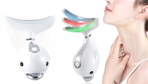 2-in-1 Ionic Face & Neck Tightener - Micro Current Technology!