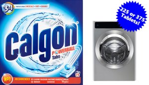 Calgon 3-in-1 Washing Machine Water Softener Tablets - 225 or 375 Tablets