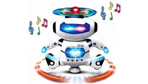 Dancing Robot Toy with Music, Flashing Lights & 360 Degree Rotation