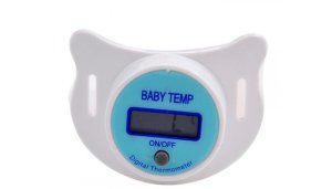 Digital LCD Baby Dummy Thermometer - Pink or Blue