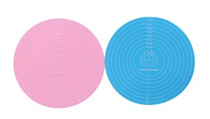 Multi-Functional 30cm Round Silicone Cooking Mat - 2 Colours