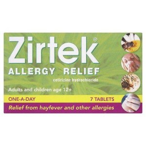 Zirtek Allergy Relief One a Day 7 Tablets