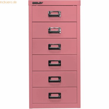 Bisley Schubladenschrank MultiDrawer Serie 29 A4 6 Schübe pink