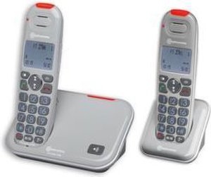 Audioline Amplicomms PowerTel 2702 - Schnurlostelefon mit Rufnummernanzeige - DECT + zusätzliches Handset (908584)