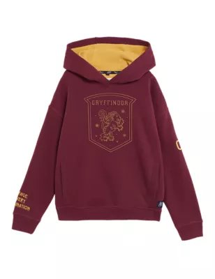 Harry Potter™ Personalised Kids' Gryffindor™ Hoodie (6 - 16 Yrs) - 6-7 Y - Red, Red
