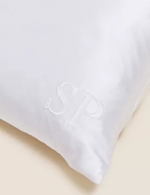 M&S Personalised Silk Pillowcase - White, White
