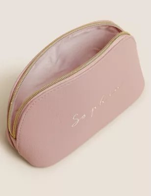 M&S Personalised Small Cosmetics Bag - Pink, Pink