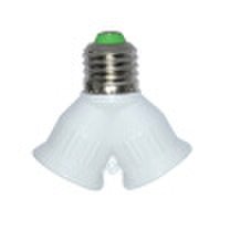 Gbtiger 1 unid a prueba de fuego e27 a 2 e27 bombillas led socket adaptador de lámpara convertidor
