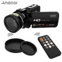 Andoer HDV-Z20 Cámara de video digital Full HD 1080P con 37mm 045¡Á Lente gran angular Máx 24 Mega píxeles 16¡Á Zoom digital C