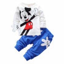 Marca de moda otoño niños niño niña ropa establece bebé algodón lindo ratón camiseta pantalones 2pcs ropa niño chándal