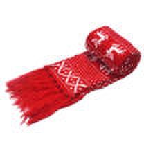 Duopindun Women men winter warm knitted scarf christmas deer lovers scarves shawl wrap