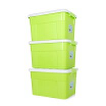 Ai Laiya storage box plastic storage box large car storage box clothing storage box moving packaging box 45L 3 loaded macaron green Z1252
