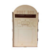 DIY Wooden Wedding Mailbox Post Box with Lock Rustic Hollow Gift Card Holder for Reception Wedding Anniversary Party Decoration