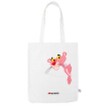 MINISO Pink Panther Canvas Shopping Bag White