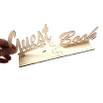 Rustic Wooden Wedding Guest Book Sign Board Birthday Baby Shower Guest Sign-in Book DIY Table Decoration Party Accessories 1pcs