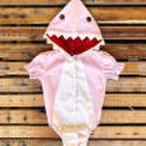 Summer Newborn Baby Girl Clothes Cartoon Shark Romper Bodysuit Jumpsuit Outfits