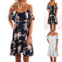Women Summer Short Mini Dress Lace Floral Sleeveless Evening Party Sundress US