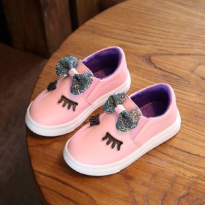Blinking Eyes Bowknot Slip-on Shoes for Toddler and Kids