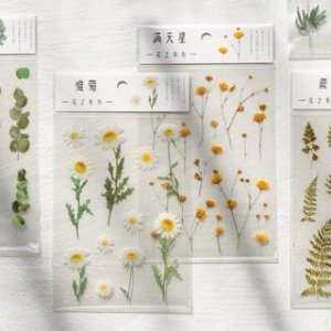 Flower / Plant Print Transparent PET Sticker