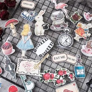Retro Print Sticker (various designs) Alice - One Size
